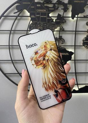 Міцне загартоване захисне скло hoco g9  для телефону iphone 13 pro (колір чорний)