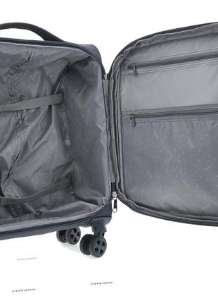 Дорожный маленький чемодан ручная кладь тканевой 3005 goby london черный3 фото