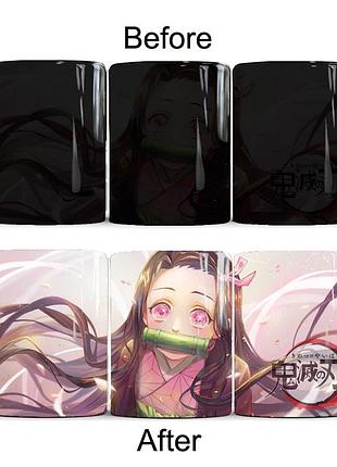 Кружка хамелеон «demon slayer: kimetsu no yaiba» 330 мл