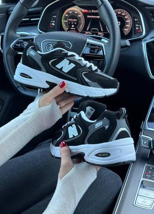 Жіночі кросівки new balance 530 black white grey premium