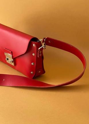 Жіноча шкіряна сумка фурія червоний dekey3 фото