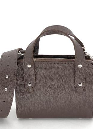 Женская кожаная сумка майя коричневый флотар dekey
