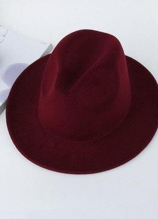 Шляпа фетровая федора с устойчивыми полями4 фото