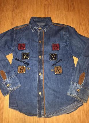 Akira 116-6 лет джинсовая рубашка