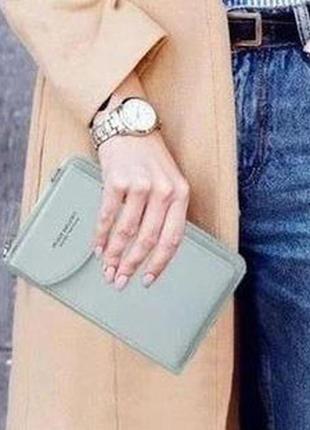 Гаманець-клатч із еко-шкіри baellerry forever n8591, практичний маленький жіночий гаманець. колір: сірий4 фото