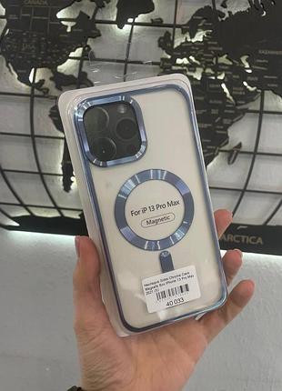 Чехол sides chrome case magsafe box iphone 13 pro max,чехол с поддержкой magsafe для айфон 13 про макс