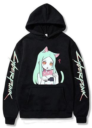 Худі аніме «кіберпанк: ведмедики, що бігають краєм»