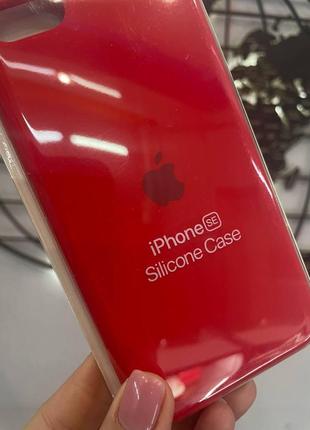 Чехол silicone case для iphone se, качественный чехол с микрофиброй для айфон se4 фото