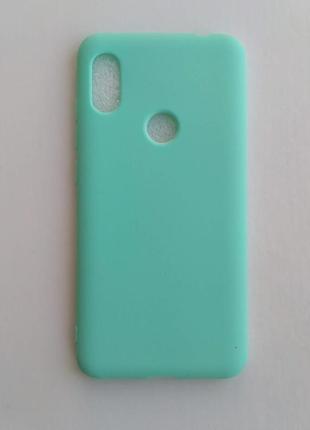 Силиконовый чехол xiaomi redmi note 6 pro матовый мятный 1816p