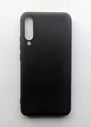 Силиконовый чехол meizu 16t матовый черный2 фото