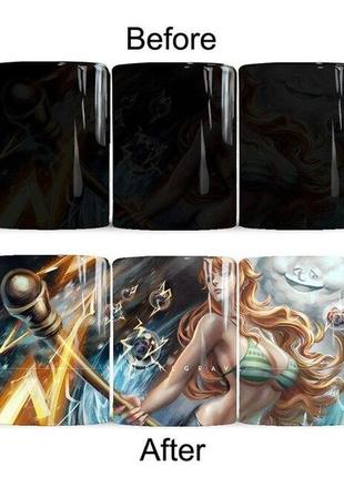 Кружка хамелеон «one piece - большой куш» 330 мл