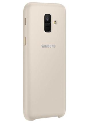 Чехол dual layer cover для samsung galaxy a6 2018 (a600) gold (original 100%)4 фото