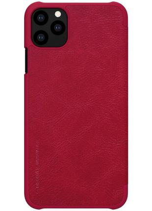 Чехол nillkin qin для iphone 11 pro max (6.5") dark red2 фото