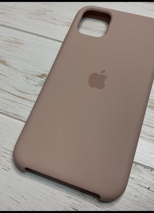 Силіконовий чохол silicone case для iphone 11 пудровий pink sand 19 (бампер)