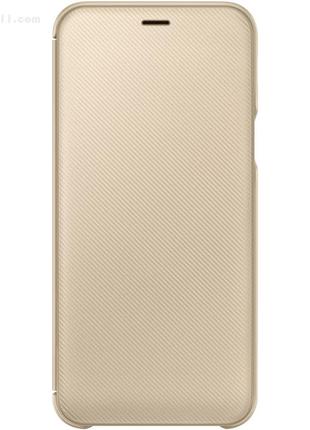 Чехол wallet cover для samsung galaxy a6 2018 (a600) gold original 100%1 фото