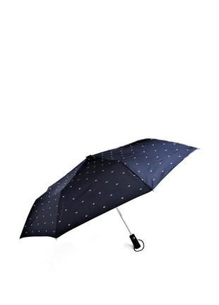 Зонт tommy hilfiger складной абстрактный темно-синий складной