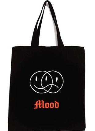 Шоппер с принтом mood