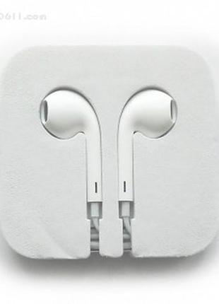 Навушники earpods apple ipod (original 100%) white oem без мікрофона