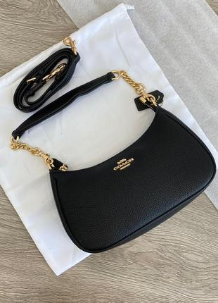 Сумка из натуральной кожи coach teri + коробка на магните