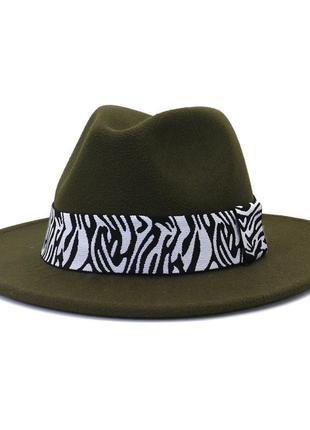 Шляпа фетровая федора с устойчивыми полями