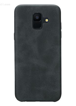 Чехол t-phox vintage для samsung galaxy a6 2018 (a600) dark grey1 фото