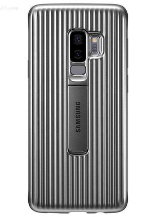 Чохол protective standing cover для samsung galaxy s9 plus (sm-g965) silver (dark grey) original 100%