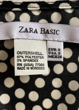 Блузка у горошек 🖤 zara 🖤 new 🖤 квадратный вырез 🖤7 фото