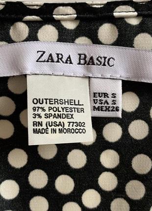 Блузка у горошек 🖤 zara 🖤 new 🖤 квадратный вырез 🖤