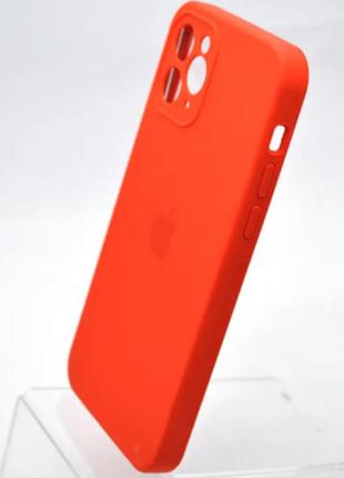 Чехол с квадратными бортами silicone case iphone 11 pro max,качественный чехол с микрофиброй айфон 11 про макс6 фото