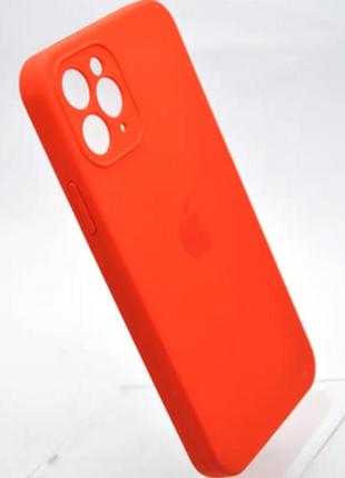 Чехол с квадратными бортами silicone case iphone 11 pro max,качественный чехол с микрофиброй айфон 11 про макс 7
