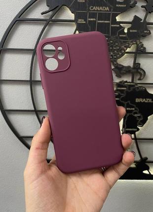 Чехол silicone case с микрофиброй для iphone 11, силиконовый чехол для айфон 11 без яблока2 фото