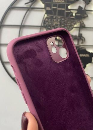 Чехол silicone case с микрофиброй для iphone 11, силиконовый чехол для айфон 11 без яблока5 фото