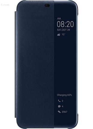 Чехол smart view flip cover для huawei mate 20 lite deep blue (original 100%)