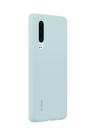 Чохол silicon car case для huawei p30 light blue (original 100%)3 фото