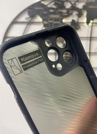 Протиударний чохол carbon matte для iphone 13 pro max, напівпрозорий чохол для айфон 13 про макс6 фото