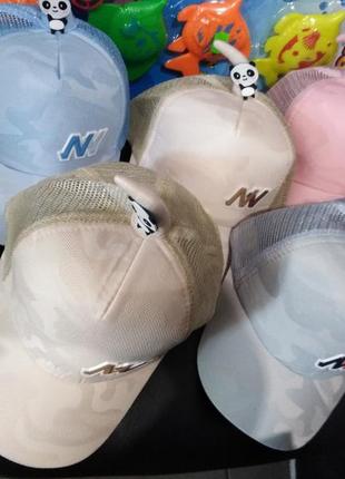 Кепка детская для девочек хвостик +сетка   2-4года.