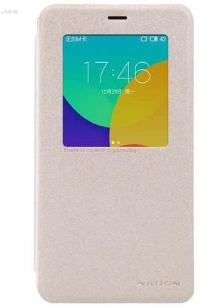 Чехол nillkin sparkle для meizu mx4 pro shampaign gold