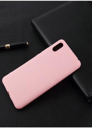 Чохол для huawei y6 2019 силікон soft touch бампер світло-рожевий