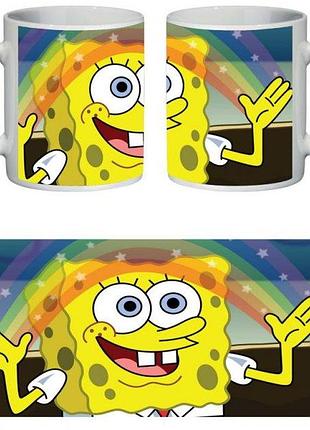 Кружка спанч боб, губка боб квадратные штаны 330 мл