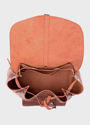 Жіночий шкіряний рюкзак коньяк dekey2 фото