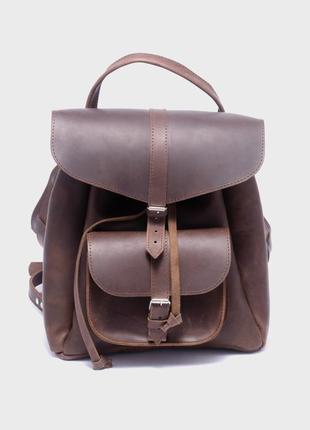 Женский кожаный рюкзак орех dekey