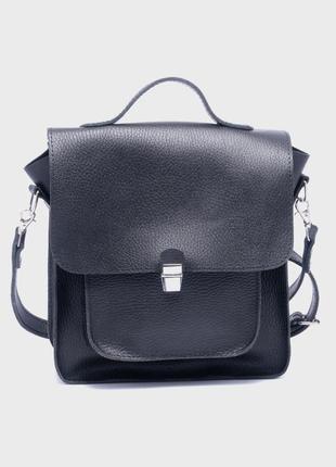 Женская кожаная сумка эмануэль черный флотар dekey