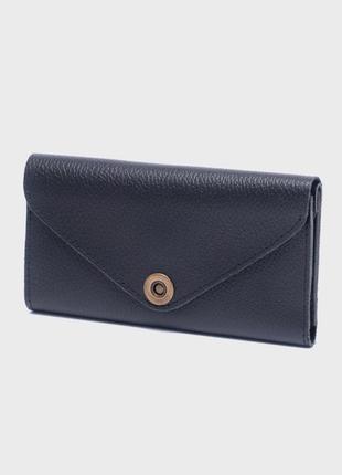 Кожаный женский кошелек 15.2 черный dekey