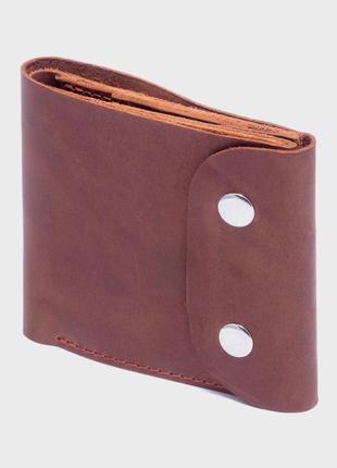 Чоловічий шкіряний гаманець 11.5 коньяк dekey (6824)