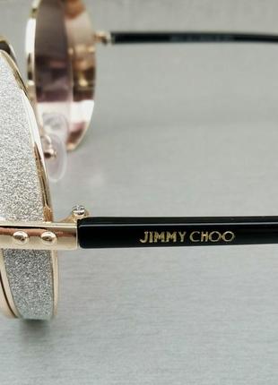 Jimmy choo очки женские солнцезащитные круглые сиренево бордовые с градиентом5 фото