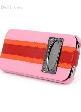 Чехол hoco marquess fashion flip hi-l002 для iphone 4s & 4 pink-orange