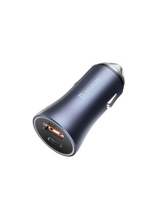 Зарядний пристрій автомобільний baseus ccjd-a0g golden contactor pro dual quick charger car charger 2usb/40w dark gray