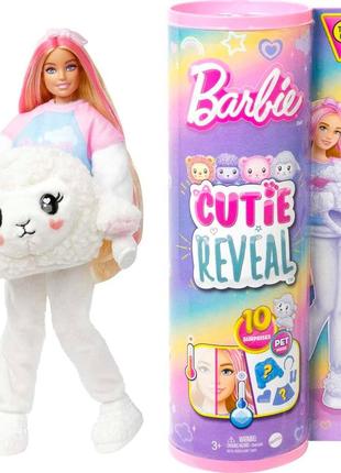 Кукла barbie cutie reveal lamb plush costume мягкие и пушистые ягненок (hkr03 )1 фото