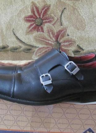Классические кожаные туфли монки с пряжками.2 фото