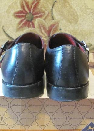 Классические кожаные туфли монки с пряжками.4 фото